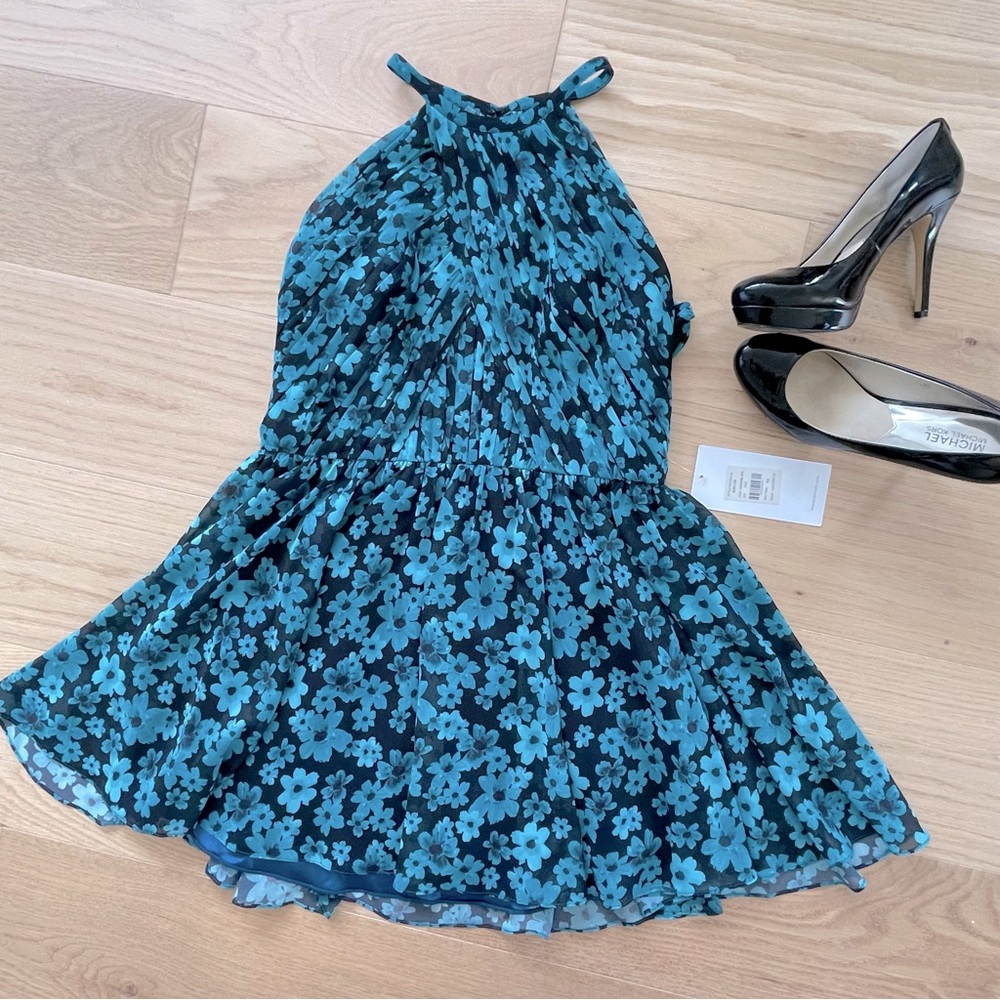 NWT Love by Theia Pleated A-Line Dress